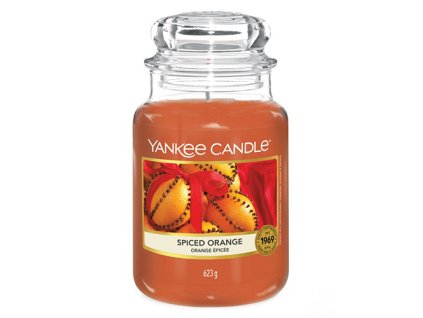Svíčka ve skleněné dóze Yankee Candle Pomeranč se špetkou koření, 623 g