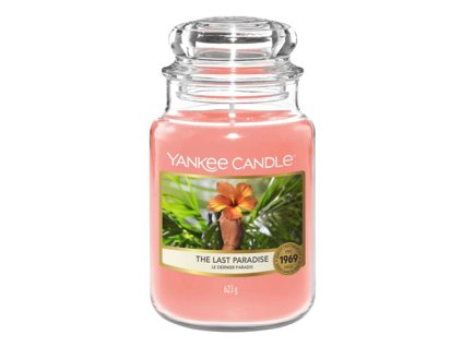 Svíčka ve skleněné dóze Yankee Candle Poslední ráj, 623 g