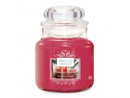 Svíčka ve skleněné dóze Yankee Candle Gin Fizz z granátového jablka, 104 g