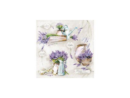 Ubrousek na decoupage - Levandule Fleur