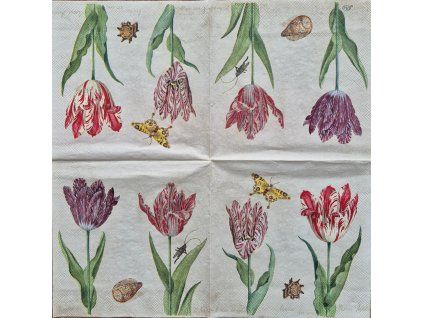 Ubrousek na decoupage - Tulipány