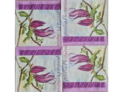 Ubrousek na decoupage - Magnolia Purpurea