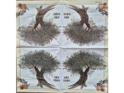 Ubrousek na decoupage - Olivovník