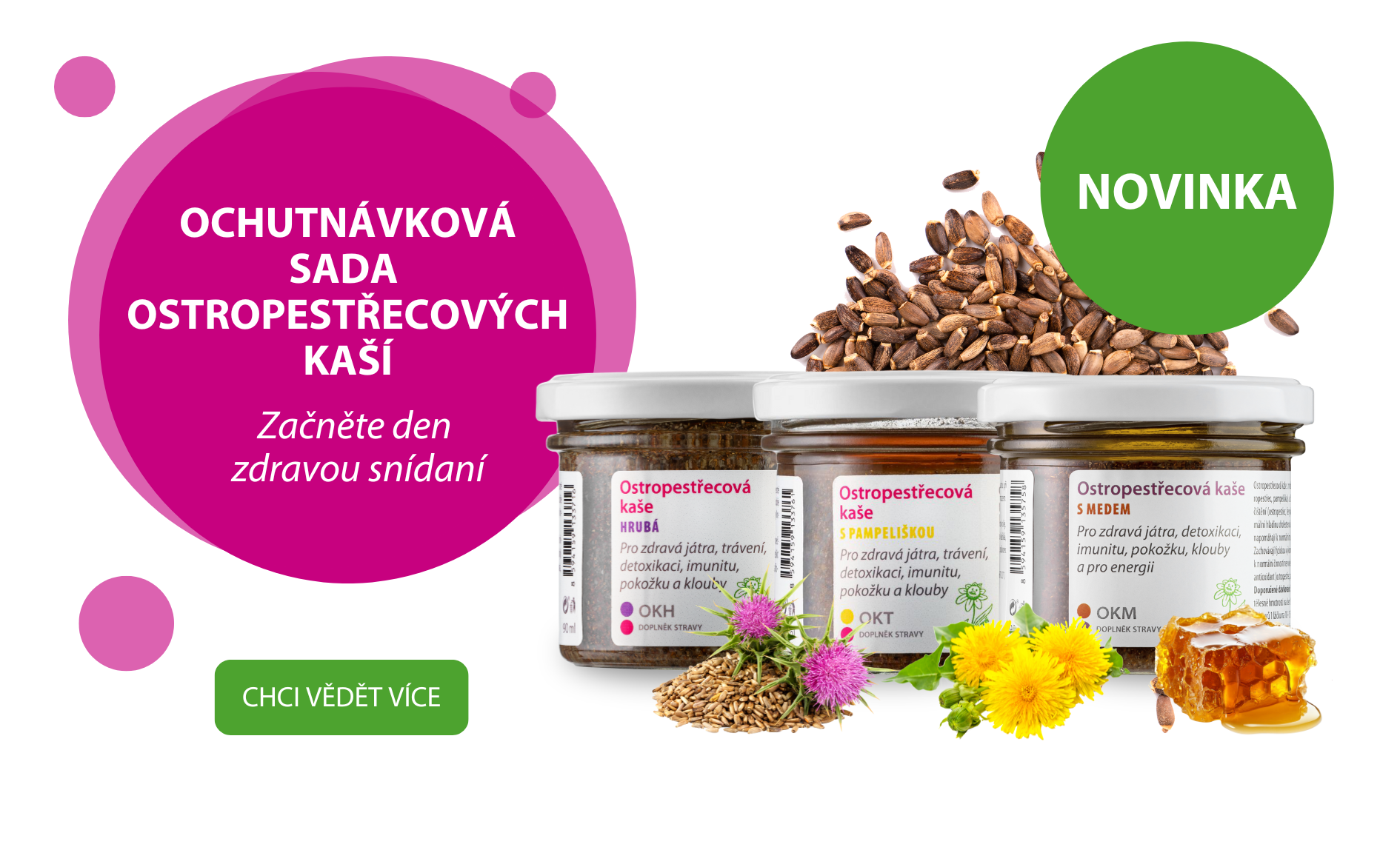 Ochutnávková sada Ostropestřecových kaší