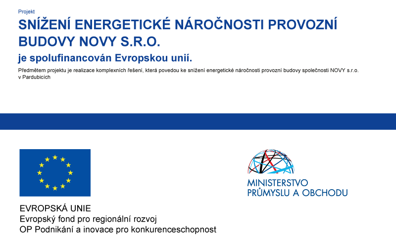 Projekt: Snížení energetické náročnosti budovy NOVY s.r.o.