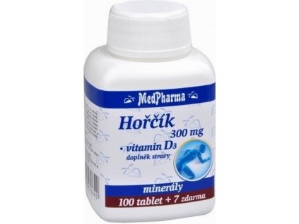 Hořčík 300 mg + vitamín D3 107 tablet