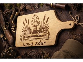 Krájacia doska s rukoväťou "Lovu zdar"