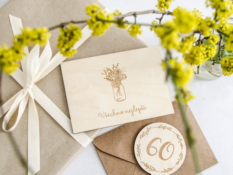 Dřevěná přání s vlastním textem