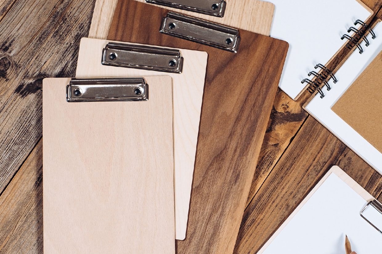 Psací desky s klipem pro restaurace