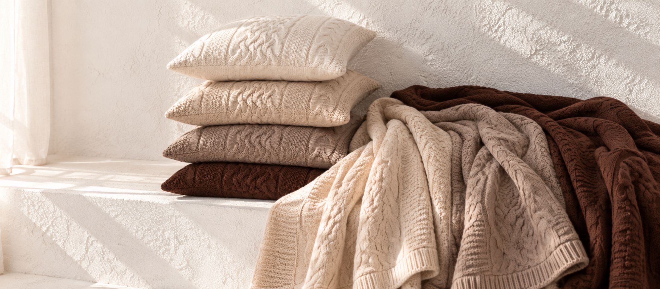 Bytový textil, plédy a polštáře