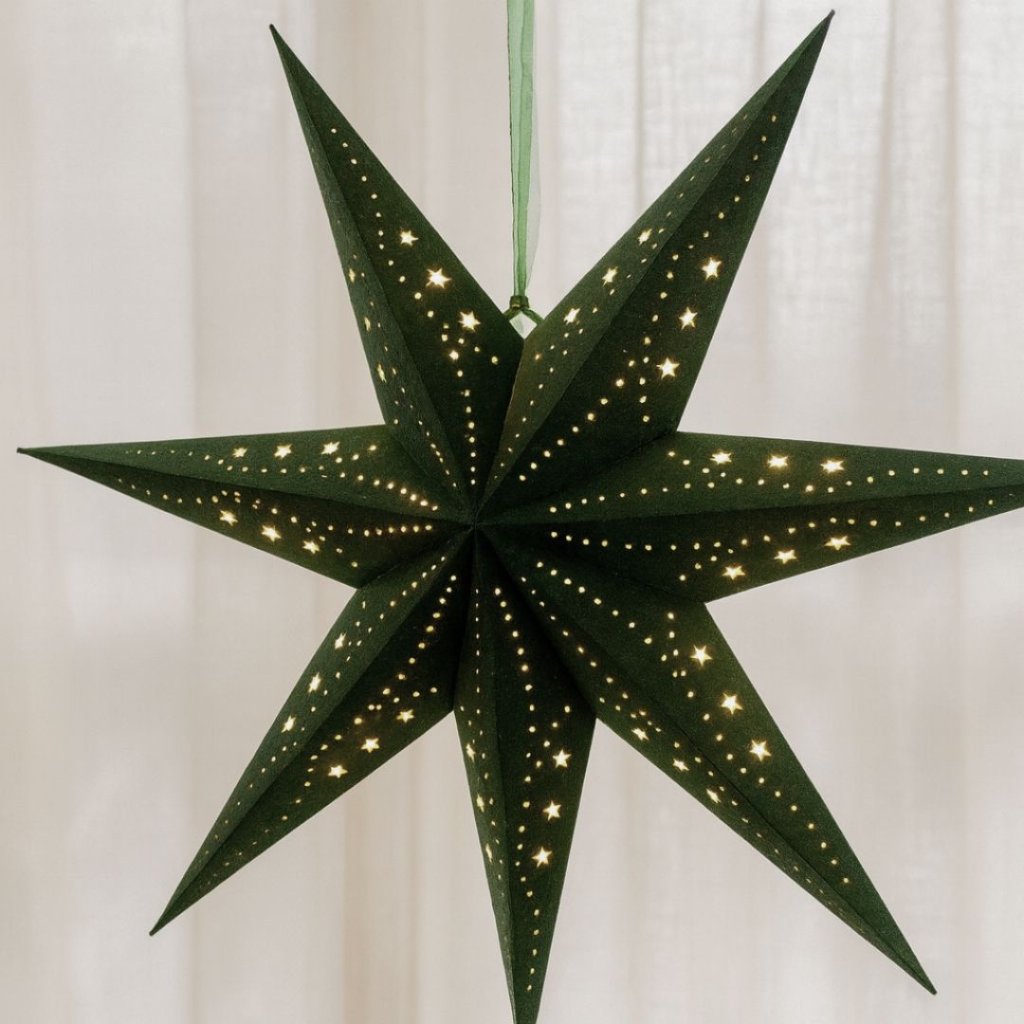 zavesna led hvezda vanoce