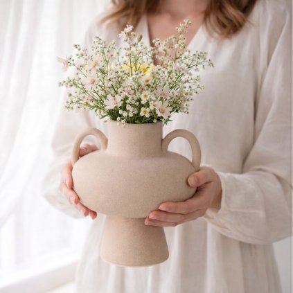 vaza keramika bezova