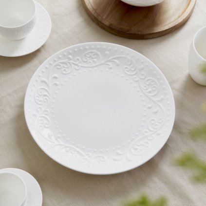 Jídelní porcelánový talíř Sylia z ornamentem 28 cm M