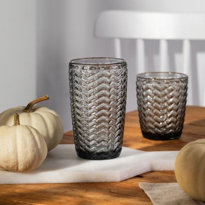 Sklenice Lunnis šedá 350 ml