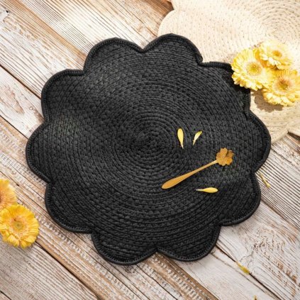 Prostírání Tala černé 38 cm