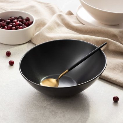 Miska Famelio šikmá černá 23 cm