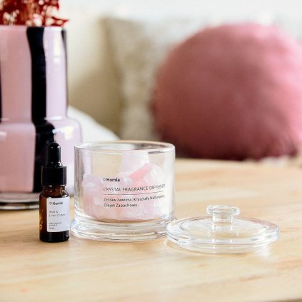 Sada vůní Serenity Růže a len s bavlnou 210 g + 10 ml