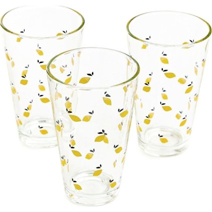Sklenice 0,3 l Token Summer s citrony 3 ks sada