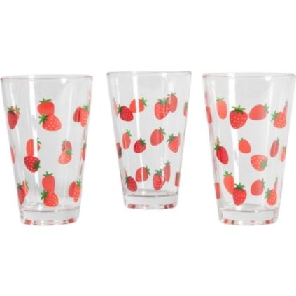 Sklenice Token Summer 0,3 l s jahodami sada 3ks