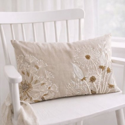 vysivany polstar s kvetinami