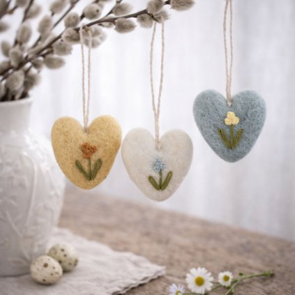 plstena srdce Flowers 1