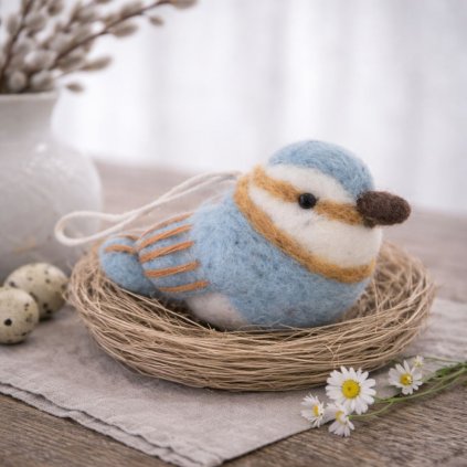 plsteny ptáček modry 1