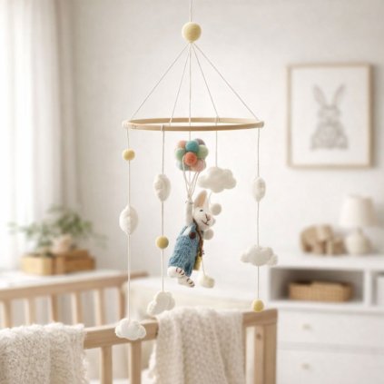 plsteny zavesny kolotoc rabbit mood