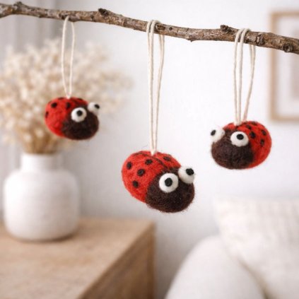 Závěsné plstěné berušky set 3 ks mood