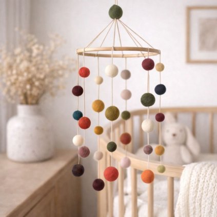 Závěsný plstěný kolotoč Bubble mood