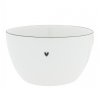 Miska Medium White / edge Black 15 cm
