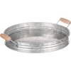 Kovový podnos v zinkové barvě 30 cm
