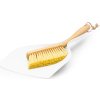 Bambusová lopatka bílá a koště větší 35 x 26 cm