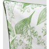 Povlak na polštář Lily se vzorem konvalinek a lemováním 45x45 cm