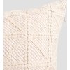 Háčkovaný povlak na polštář Crochet smetanový 45x45 cm