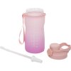 Láhev Ombre růžová se šňůrkou 1,2 l