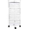 Kvový Robus bílý regál na kolečkách 34x34x75 cm