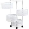 Kvový Robus bílý regál na kolečkách 34x34x75 cm