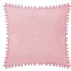 Povlak na polštář Eslov růžový s bambulkami 45x45 cm