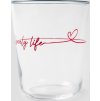 Sklenice LOVELY LIFE s nápisem 0,3 l