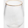 Sklenice Lynn žebrovaná se zlatým okrajem 0,55 l