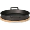Litinová pánev Andreas se dvěma rukojeťmi a bambusovým dnem 25x20 cm