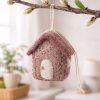 Závěsný plstěný jarní domeček fialovy mood