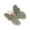 Plstěný motýlek s vyšívaním zelený