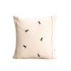 Bavlněný povlak na polštář BIENA s vyšívanými včelami 45 cm