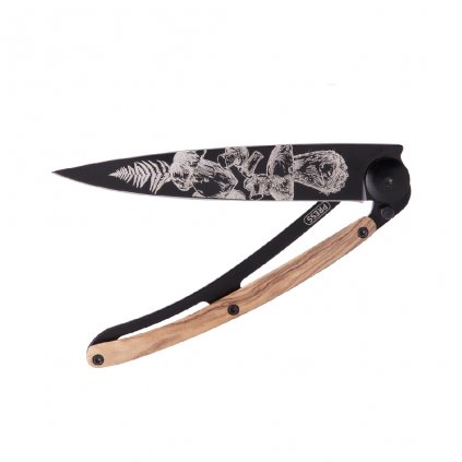 33960 kapesni nuz deejo tattoo black 37g houbareni olive wood