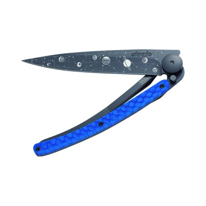 Kapesní nůž Deejo Composite Tattoo Black Python 37g Astro blue carbon