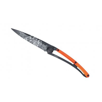 Kapesní nůž Deejo Street collection black 37g Skate orange