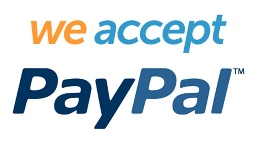 We accept PayPal payments