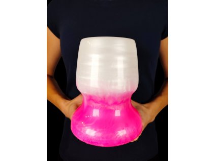 hollow plug tunnel 10x10 cm white pink side