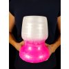 hollow plug tunnel 10x10 cm white pink side